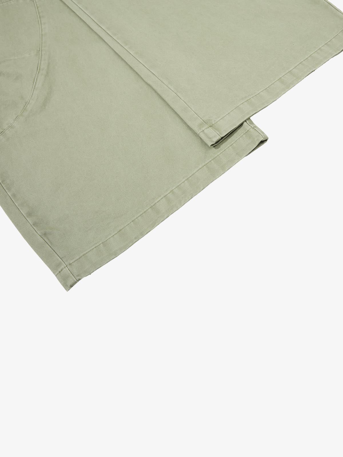 Heavy-Duty Studded Curved Wide-Leg Pants 