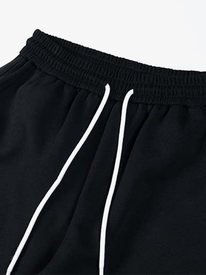 Street Patterned Striped Barrel Casual Pants 