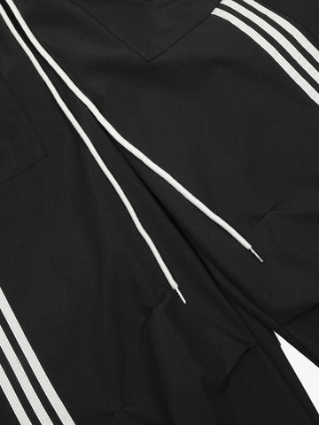 Striped Zip-Up Track Jacket and Wide-Leg Track Pants Set 