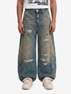 Vintage-Jeans im Used-Look mit Schlamm-Färbung - 2537