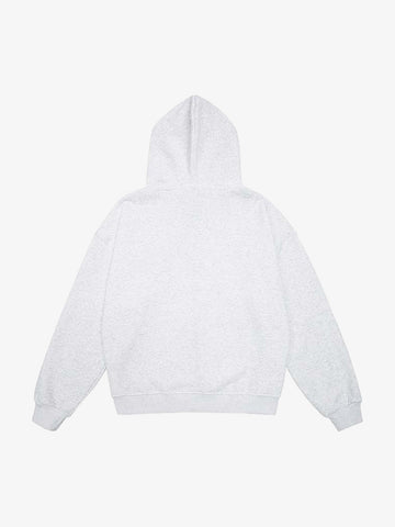 Letter Medal Embroidered Cardigan Fur Collar Zip Up Hoodie- 2502 