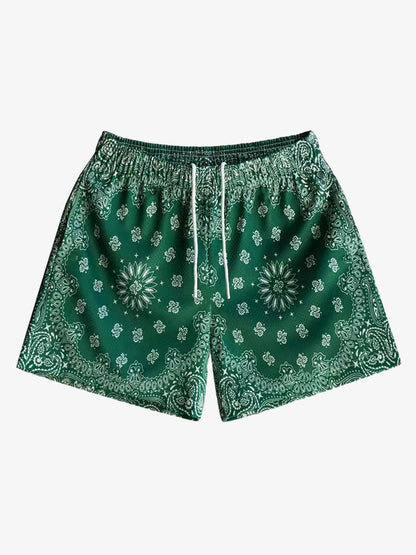 Sportshorts mit Paisley-Muster