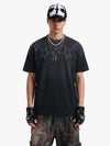 Strass-Sternen-Grafik-T-Shirt