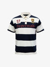 Vintage-Rugby-Poloshirt mit Streifen
