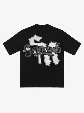 Retro Cupid Rhinestone Graphic T-Shirt 