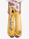 Jogginghose mit weitem Bein und Vintage-Sternenmuster
