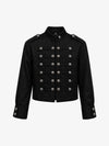Vintage Militär-Jeansjacke mit silbernen Knöpfen