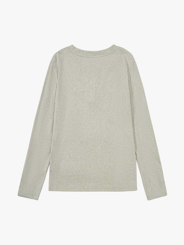 Vintage Grunge Text Print Henley Long Sleeve T-Shirt 