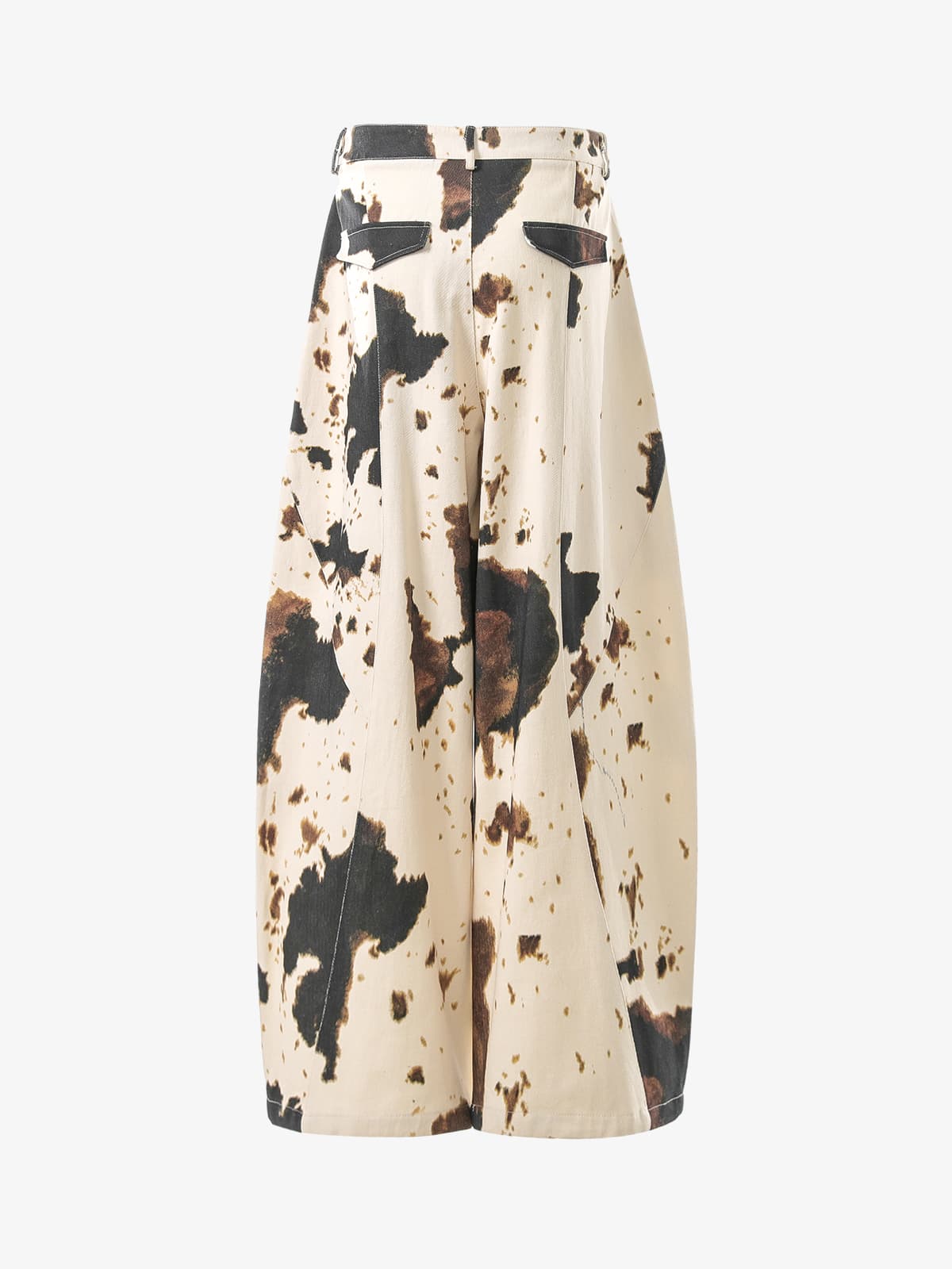 Retro Ink Splash Tie-Dye Barrel Jeans 