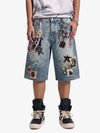 Jeansshorts mit charmantem Grafikdetail
