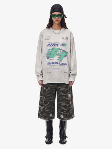 Thesupermade Washed Edge Langarm-T-Shirt