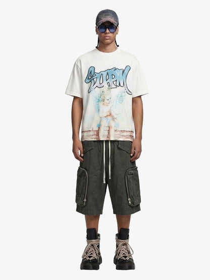 Heavy Tie Dye Multi Pockets Washed Shorts - 2088 