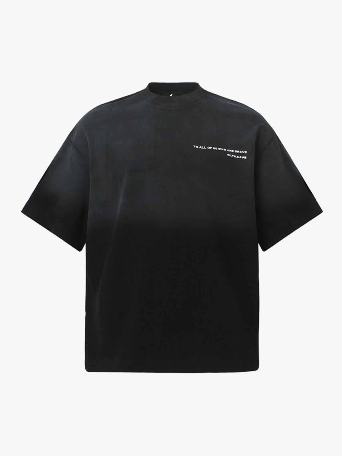 Vintage Wash Mock Neck Graphic T-Shirt