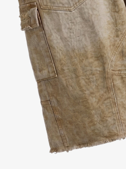 Vintage Washed Distressed Canvas Workwear Cargo Set