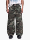 Retro-Tarnhose mit doppeltem Bund - 2555