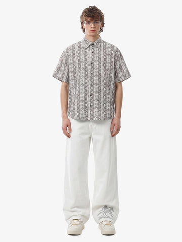 Snakeskin Stripe Short Sleeve Shirt 