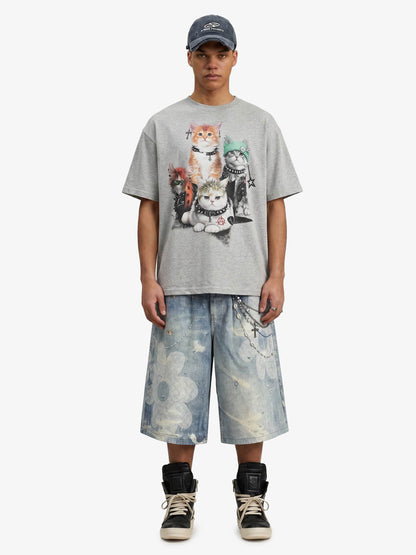 Punk Cats Graphic T-Shirt 