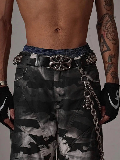 Thesupermade Retro Punk Rhinestone Belt - 2175 