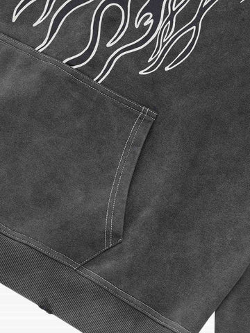 Original Distressed SPMD Graphic Cotton Hoodie 