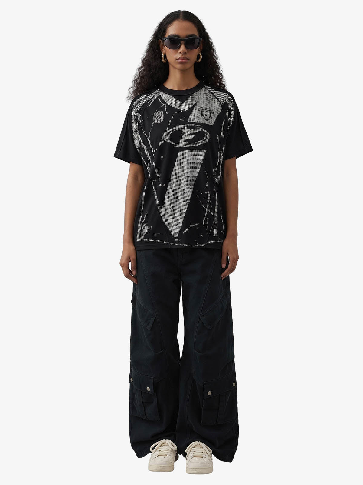 Supermade Trompe L'oeil Halftone Jersey Graphic T-Shirt 