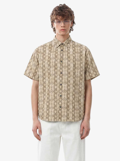 Snakeskin Stripe Short Sleeve Shirt 