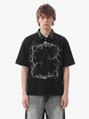 Thorn-Wreath Graphic Polo Shirt 