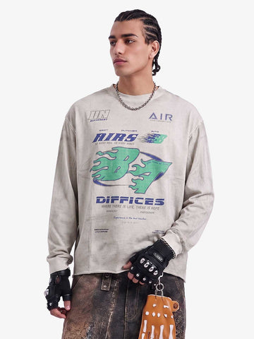 Thesupermade Washed Edge Langarm-T-Shirt