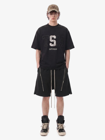 Retro Functional Zipper Slit Jort 