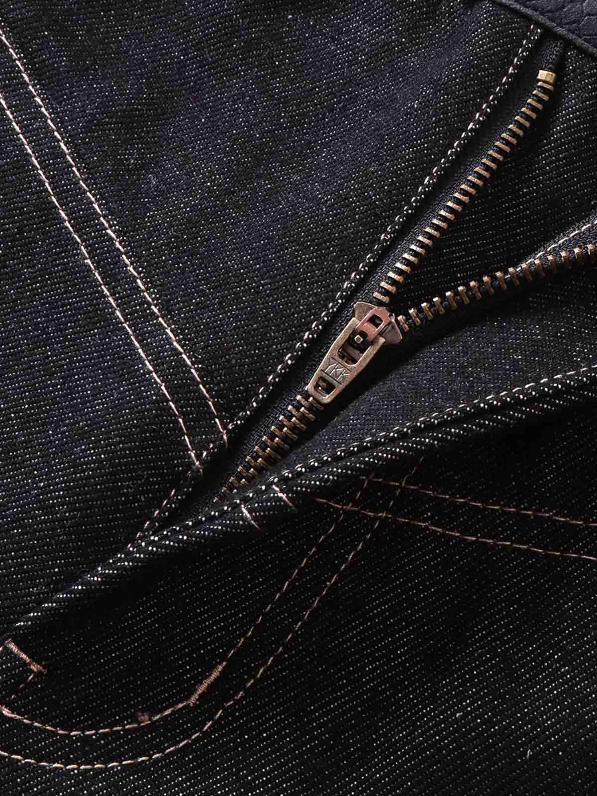 Flame Embroidered Wide Leg Washed Denim Jeans 