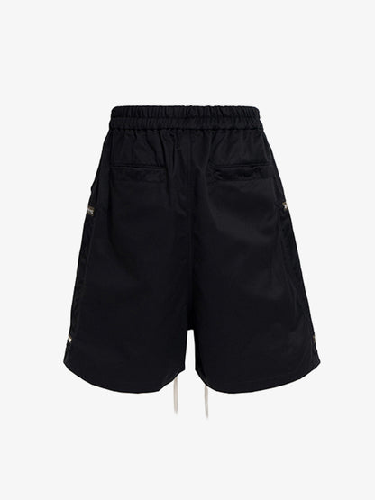 Water-Resistant Cargo Shorts – Polyamide Elastic Waist Relaxed Fit Utility Shorts
