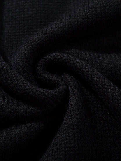 Street Dark Phantom Butterfly Stand-Collar Knit Cardigan Sweater 