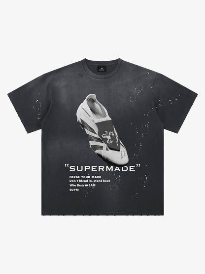 Vintage Soccer Cleat Graphic T-Shirt 
