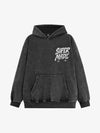Distressed Graphic Bold Angel Wings Design Hoodie 