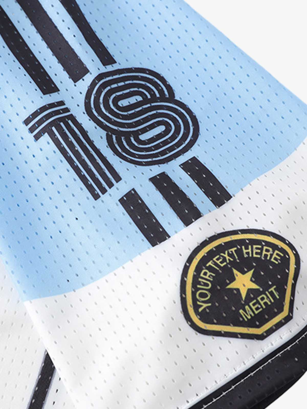 Striped Mesh Soccer Jersey