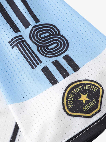 Striped Mesh Soccer Jersey