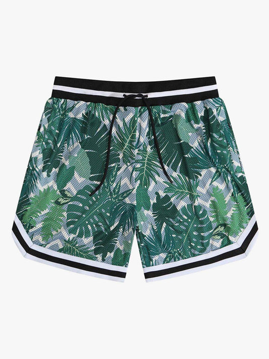 Retro-Basketballshorts aus Mesh mit Kordelzug