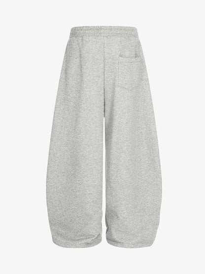 Retro Contrast Panel Drawstring Sweatpants 