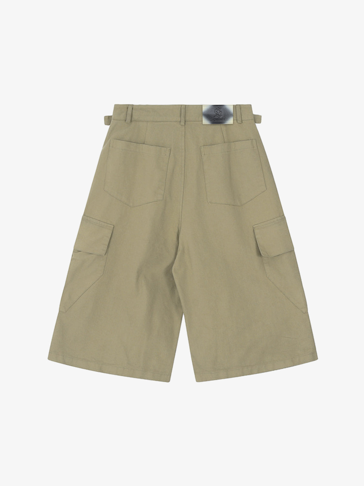 Urban Techwear Side Buckle Layered Hem Cargo Shorts 