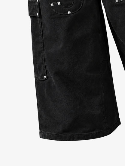 Studded Appliqué Cargo Shorts