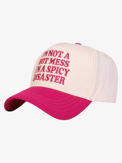 CottFunny Baseballkappe mit gesticktem Slogan und Kontrastbedruckung