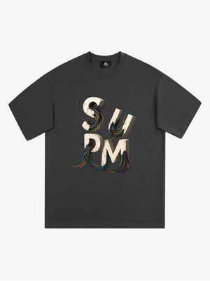 SPMD Letter Cable Graphic T-Shirt 