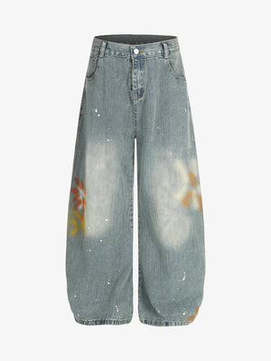 Washed Slub Machete Dye Jeans 