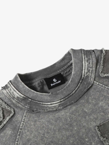 Exposed Seam Washed T Shirt 