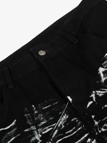 Street Star Painted Barrel Jeans 