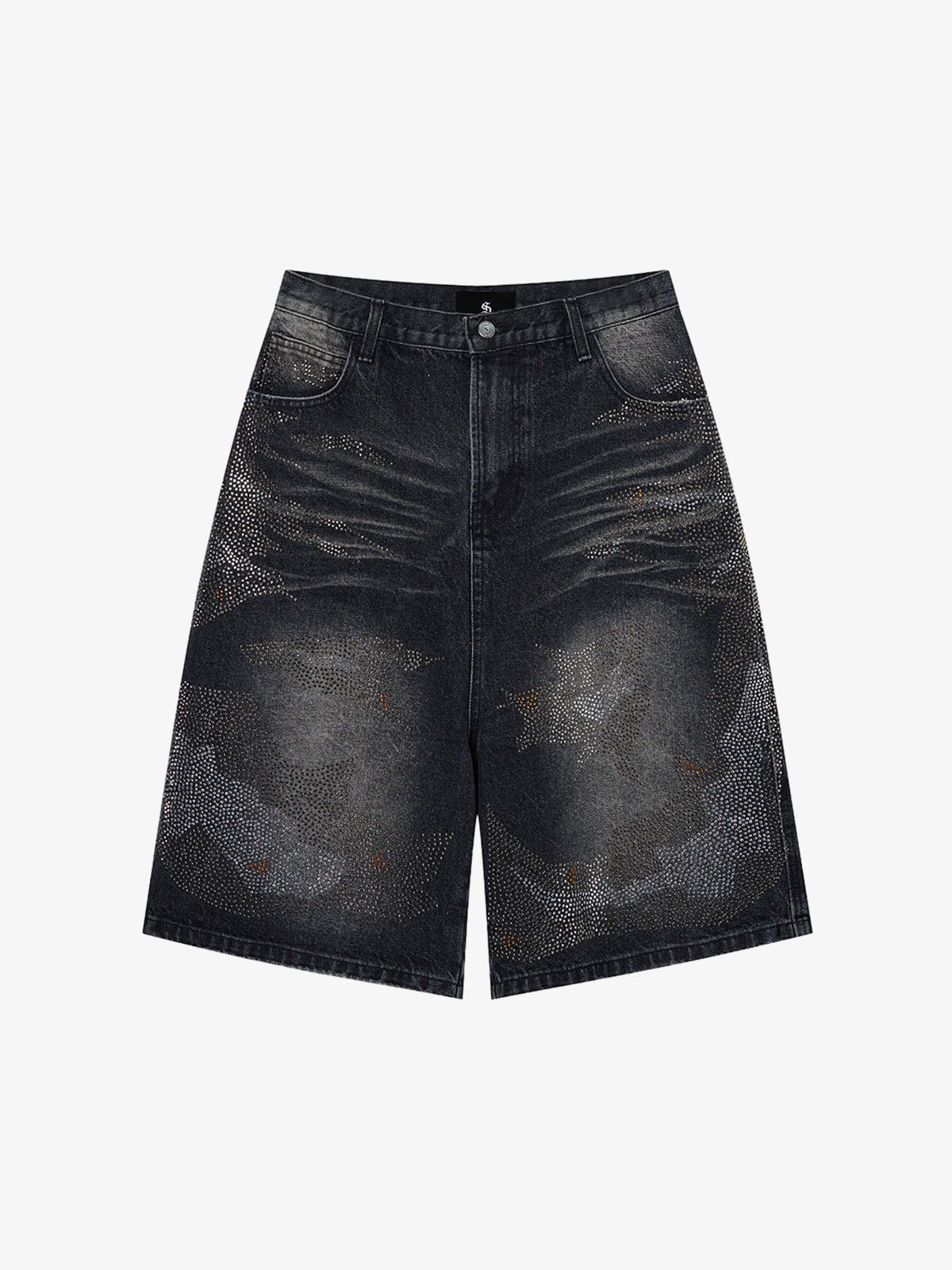 Mountain Motif Bermuda Shorts