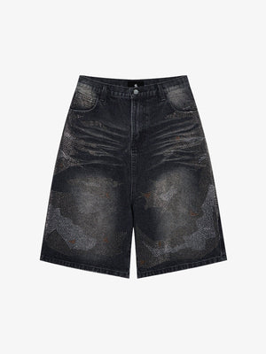 Mountain Motif Bermuda Shorts