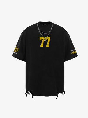 Detachable Chain Necklace Casual T-Shirt 