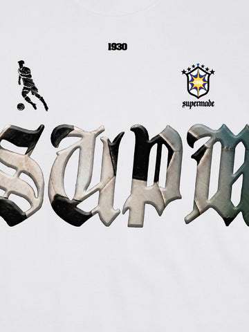Gothic "SUPM" Soccer Graphic T-Shirt 