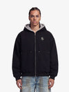 Thesupermade Fur Hooded Zip Up Quilted Jacket - 2510 