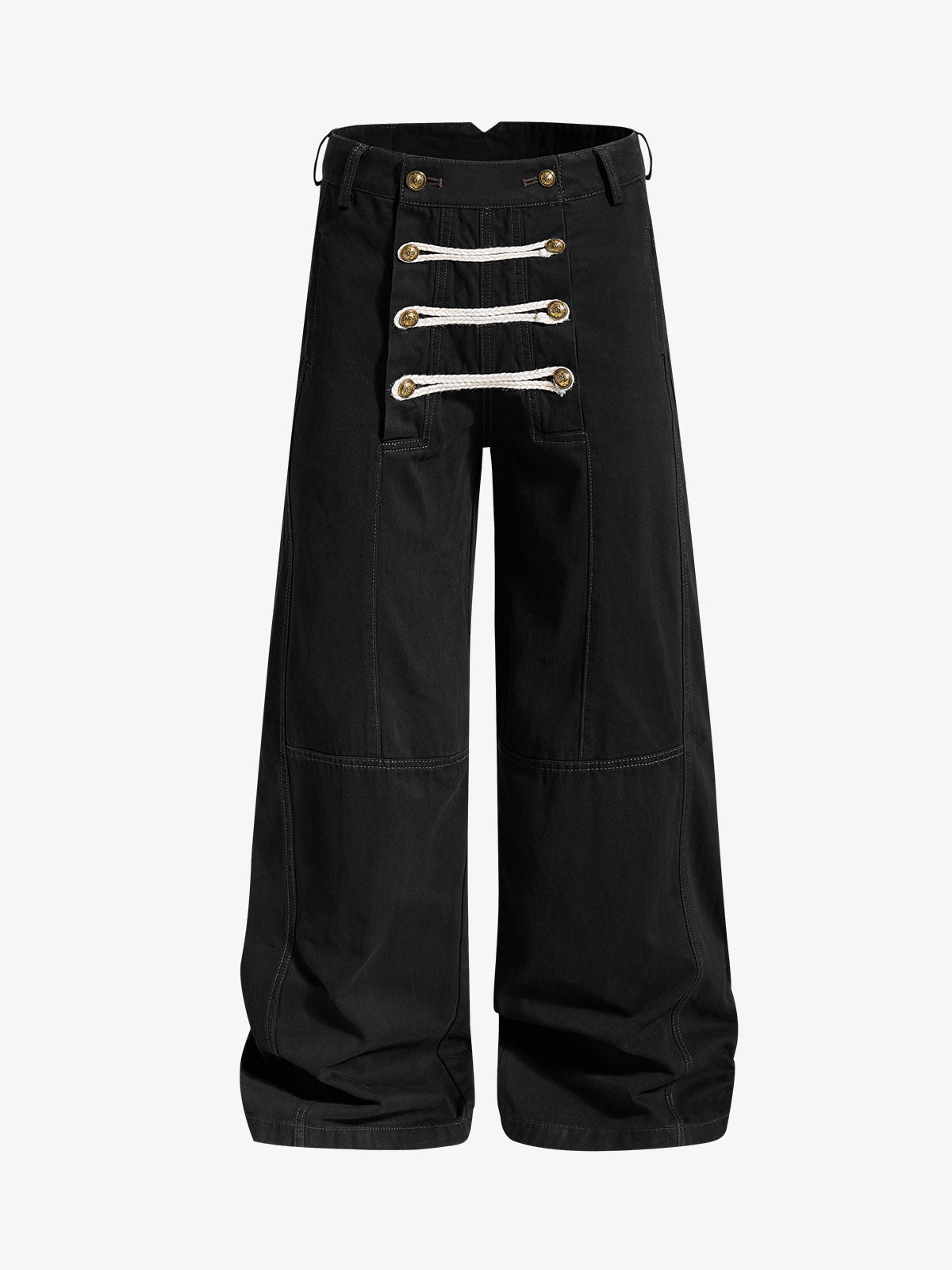 Military Button Baggy Cargo Pants – Napoleon Style Utility Streetwear